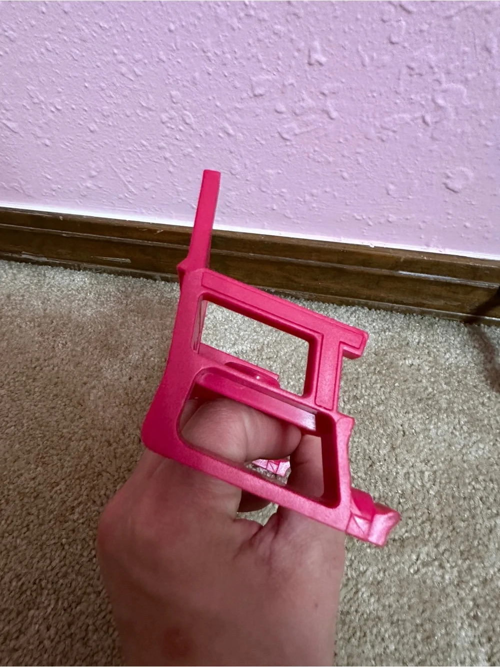 Unbranded Pink Dollhouse Bench Miniature Furniture Accessory Replacement Part